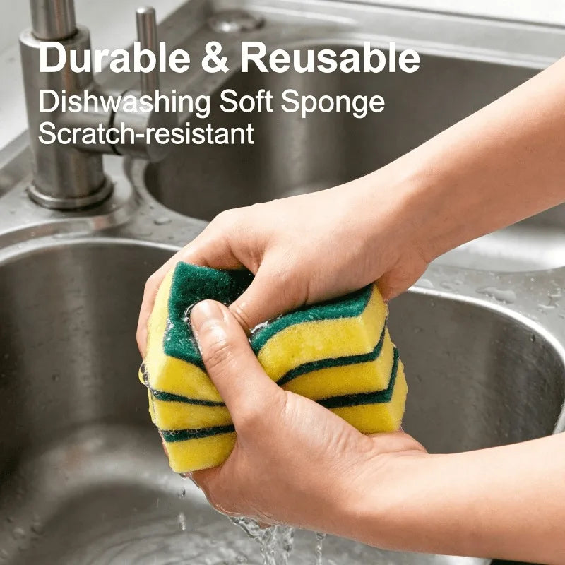 Highly Absorbent Kitchen Sponges for Kitchen Sink Dishwashing Sponges Holder Kitchen Cleaning Supplies Cleaning Pot CleaningTool Zpaxo
