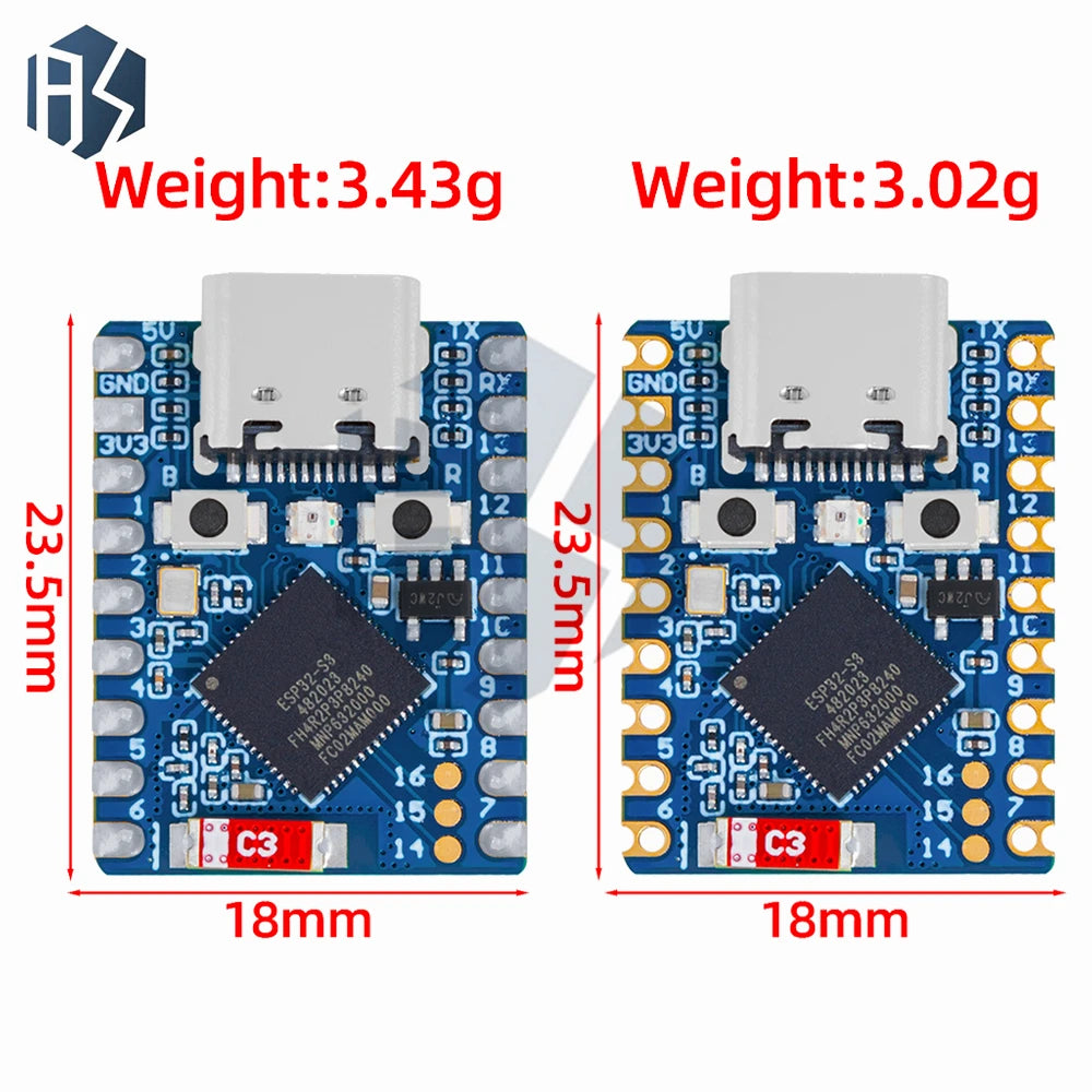 ESP32-S3-Zero Mini Development Board WiFi Bluetooth Ultra-small Size ESP32 C3 S3 ESP 32 Zpaxo
