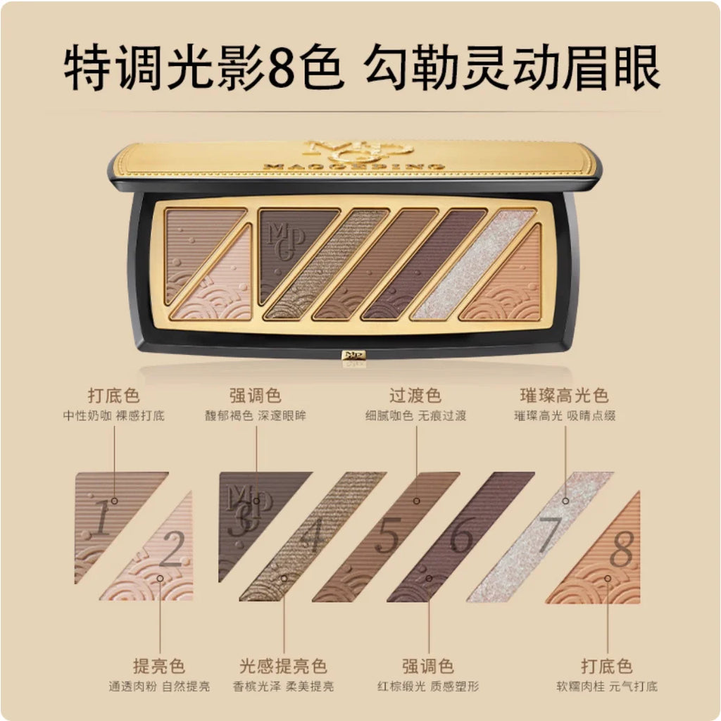 MAOGEPING 3D Nude Makeup Eye Shadow Palette luxurious Colors Multi Purpose Eyeshadow Palette 16g 100%Original Makeup Cosmetics Zpaxo