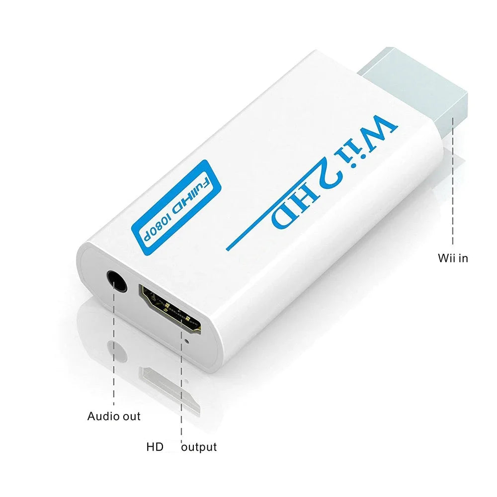 Wii HDMI-Compatible Converter 1080P Full HD Adapter Connector Video Zpaxo