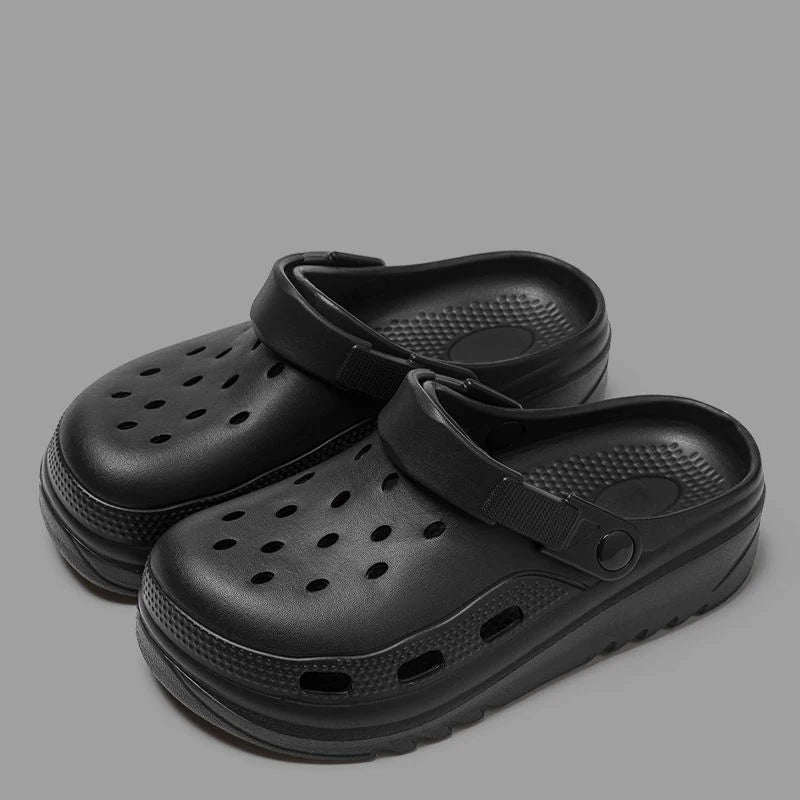 Women Home Slippers Garden Clogs Shoes Men's Sandals Flip Flops Zpaxo black 38-39