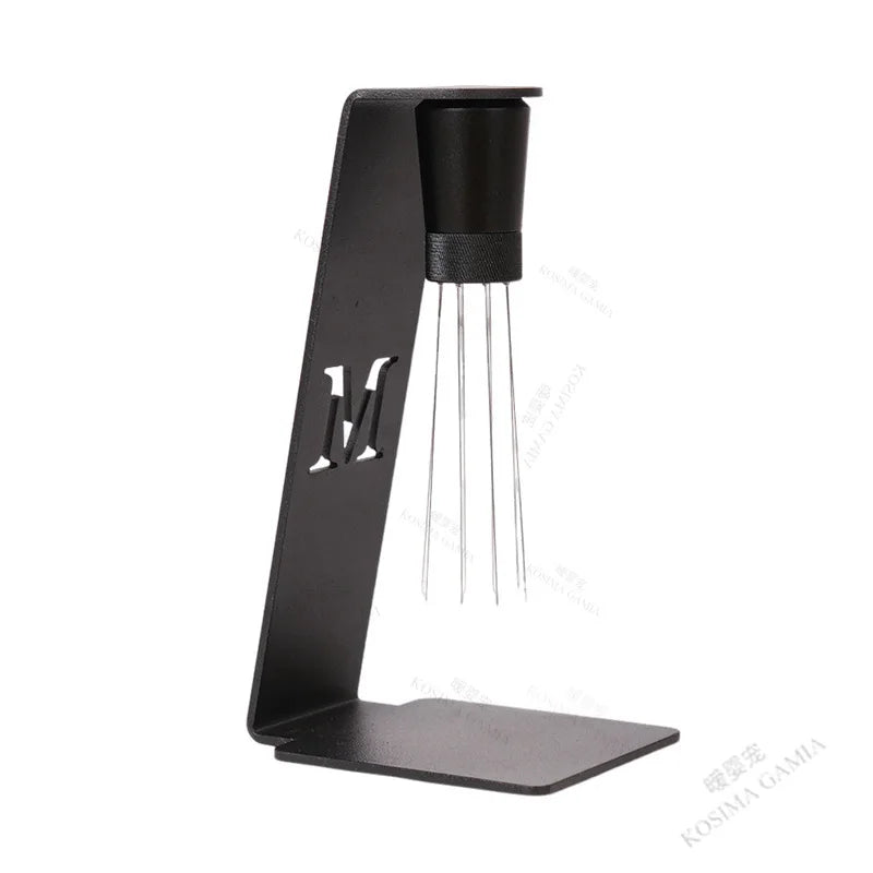 8-Needle Espresso Coffee Stirrer Distributor with Magnetic Stand