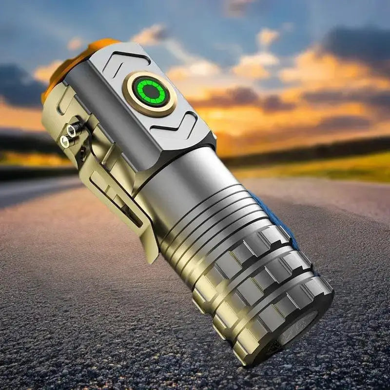 Three Eyed Extreme Illumination Tactical Flashlight Rechargeable Mini Zpaxo