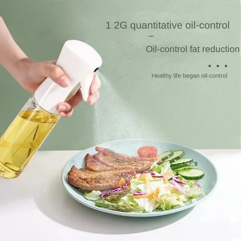 Black Kitchen Oil Bottle Cooking Oil Spray 200ml Pneumatic Spray Plastic Bottle Fitness Barbecue Spray Oil Dispenser Zpaxo