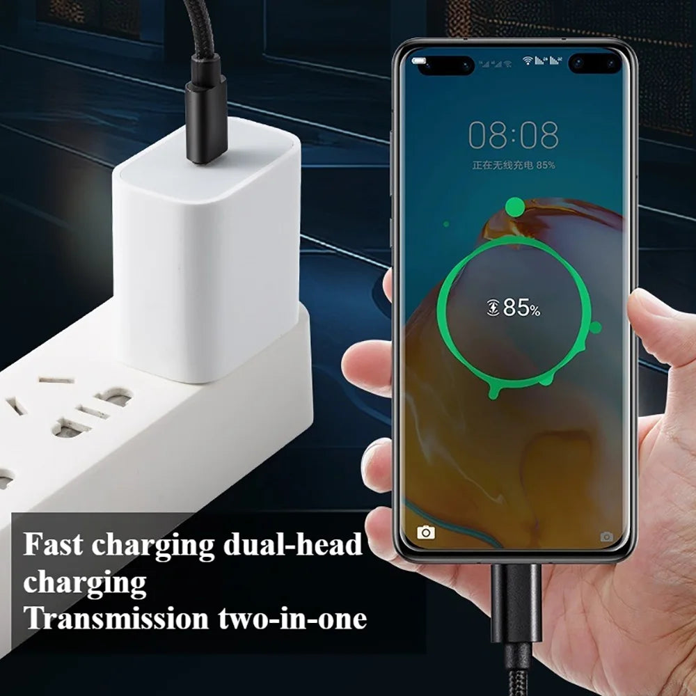 5A Fast Charging USB-C to C Nylon Cable 1m/2m/3m | 100W PD USB-C Charging Cable Zpaxo