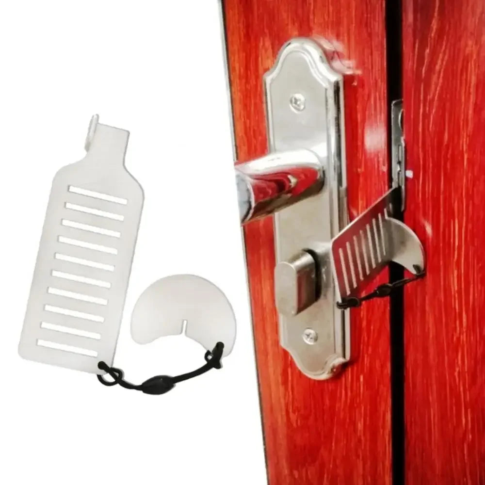 Portable Door Lock Punch-free Security Locker Safety Latches Metal