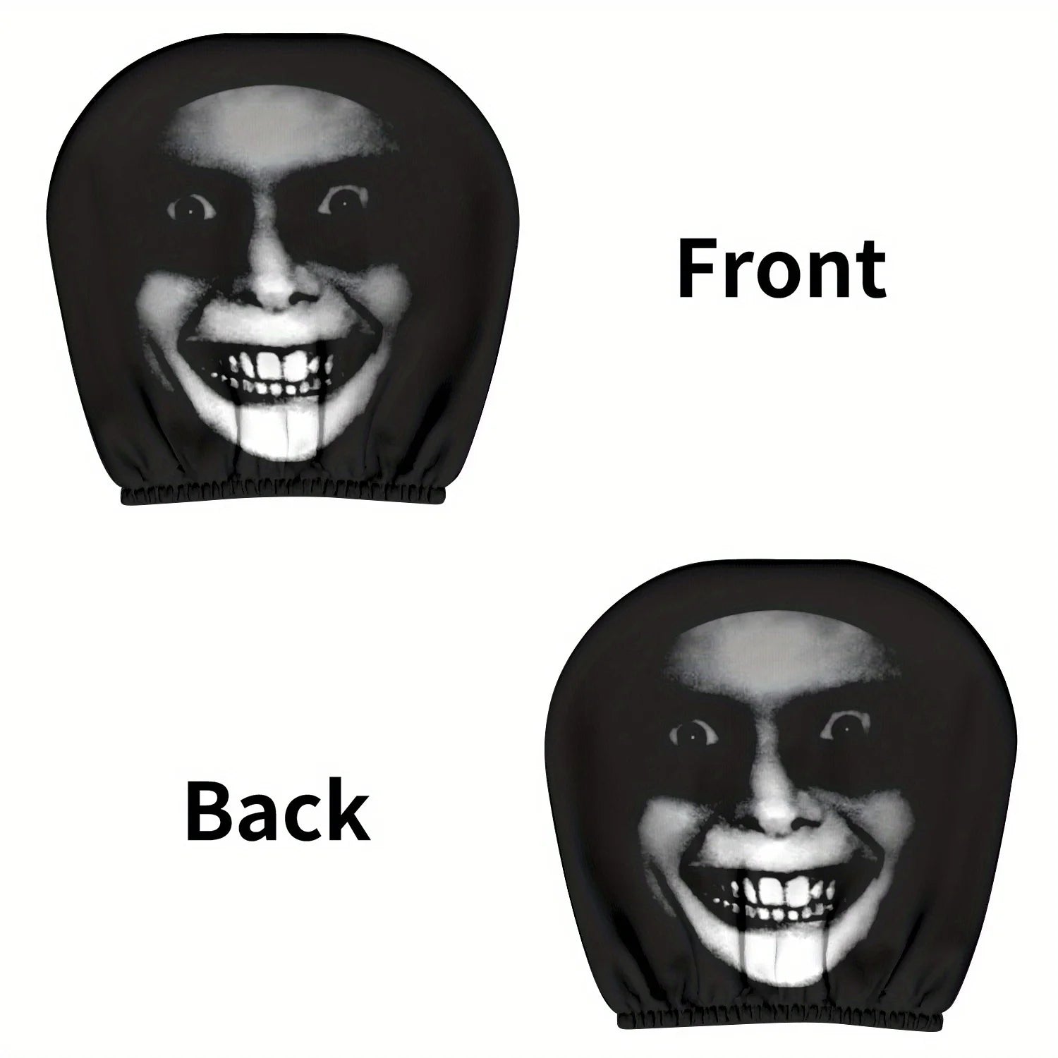 Horror Theme Printed Pattern Car Headrest Protective Cover