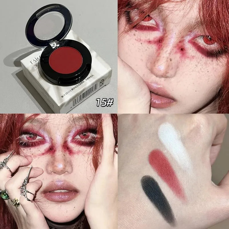 Eyeshadow Matte Red Black White Brighten Highlighter Eye Shadow