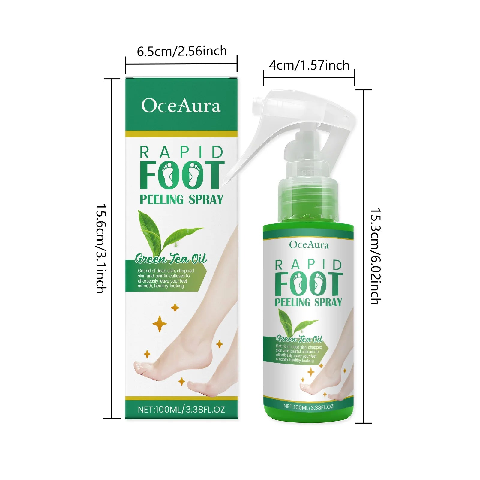 Foot Peeling Spray Gentle Moisturizing Improve Dryness & Heel Cracking Rermove Dead Skin Exfoliating Foot Moisture Spray Zpaxo