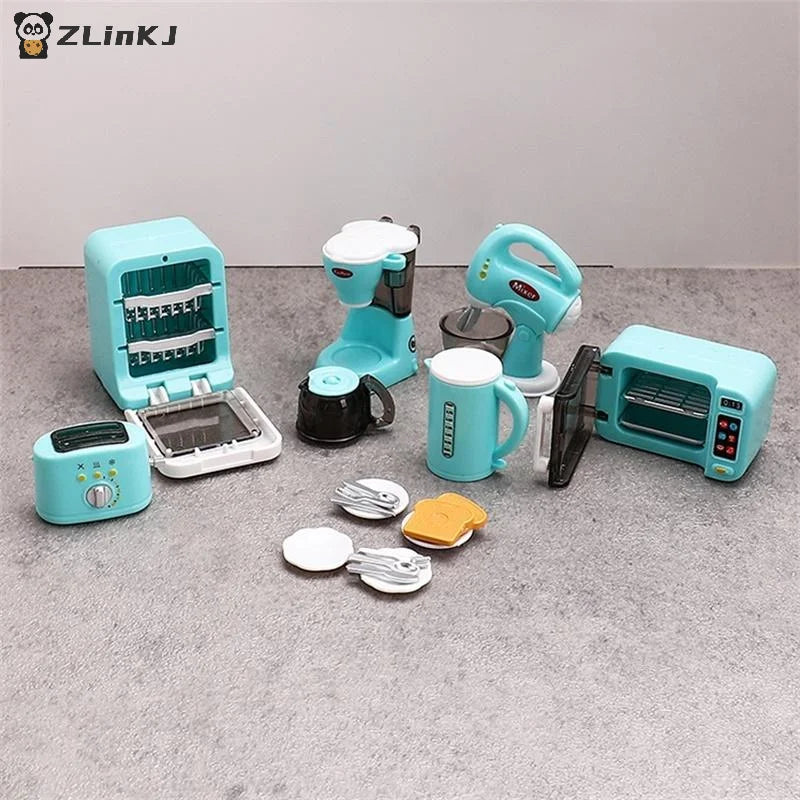 ▶1Set 1:12 Dollhouse Miniature Coffee Machine Egg Beater Home Appliances Decor Toy Doll House Accessories Zpaxo