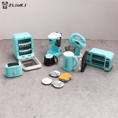 ▶1Set 1:12 Dollhouse Miniature Coffee Machine Egg Beater Home Appliances Decor Toy Doll House Accessories Zpaxo