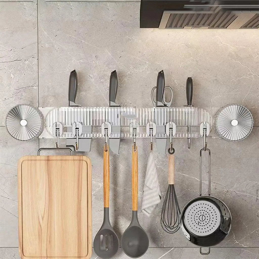 Cooking Utensil Organizer No-drill Acrylic Suction Cup Wall Mount