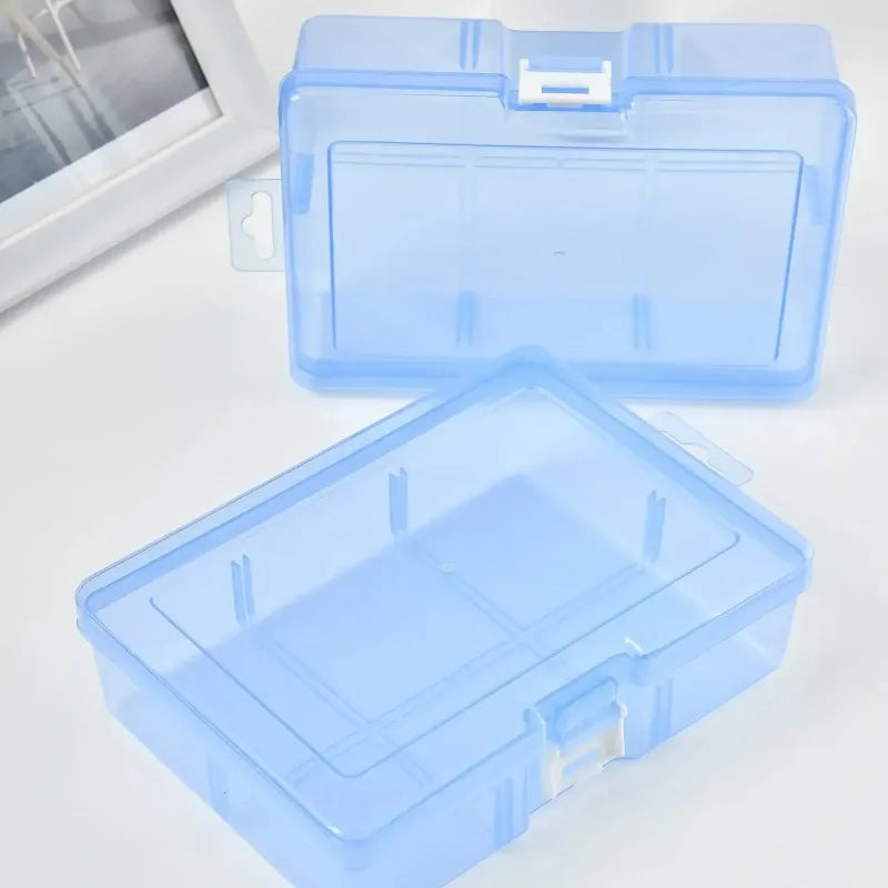 Transparent Plastic Storage Box Multi-use Organizer Jewelry Hardware