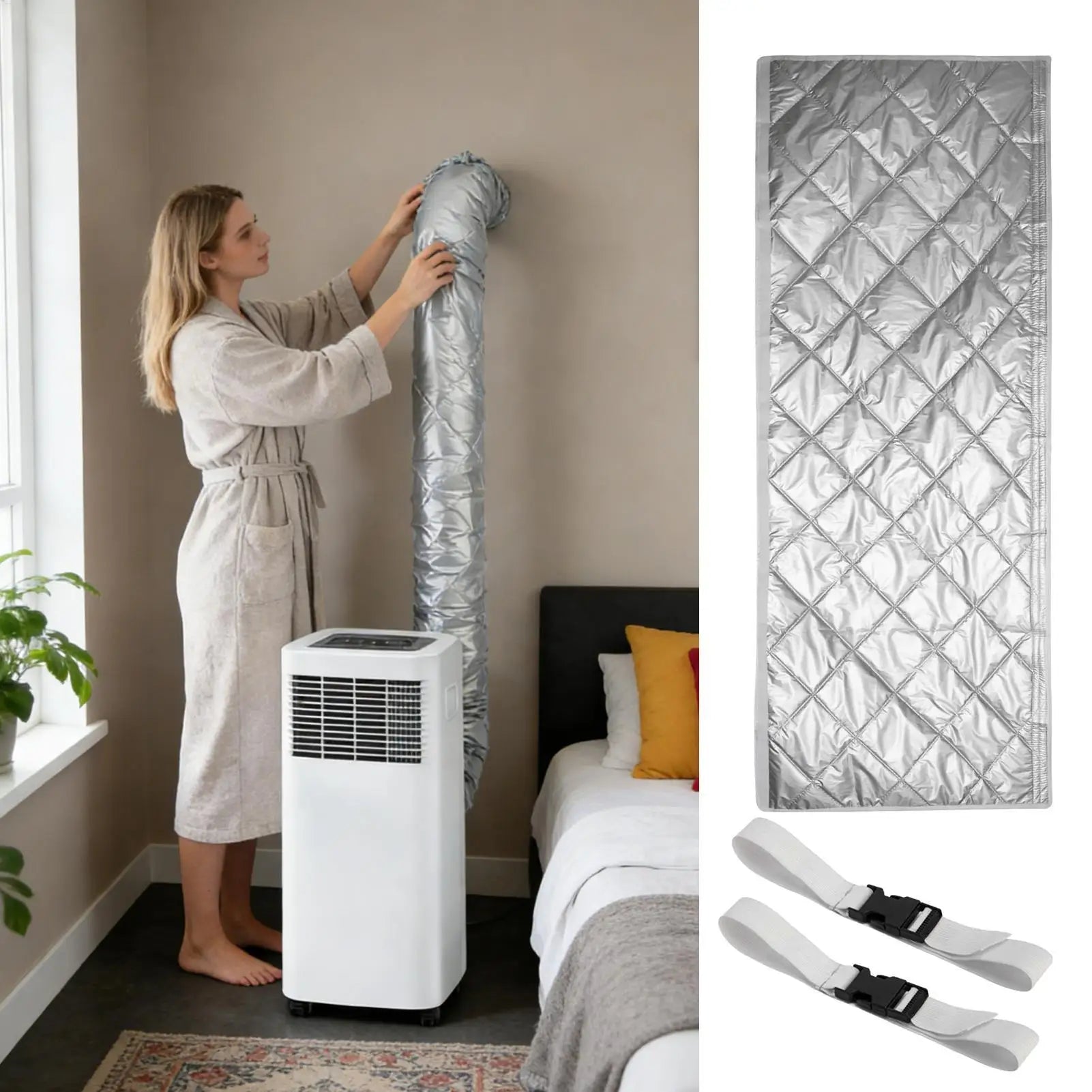 Air Conditioner Hose Cover Exhaust Dust Insulated Sleeve Portable AC