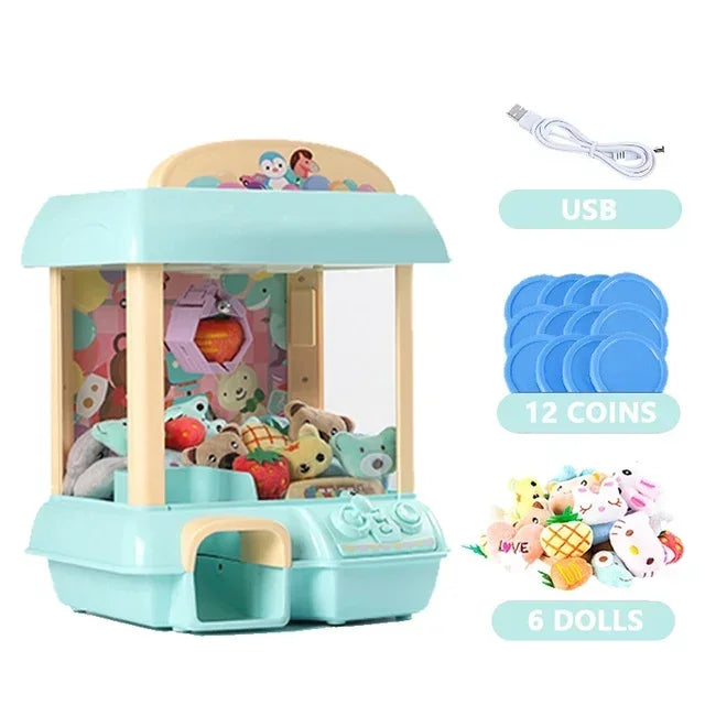 Homemade Doll Grab Machine Large Children's Toy Clip Small Twisted Zpaxo blue