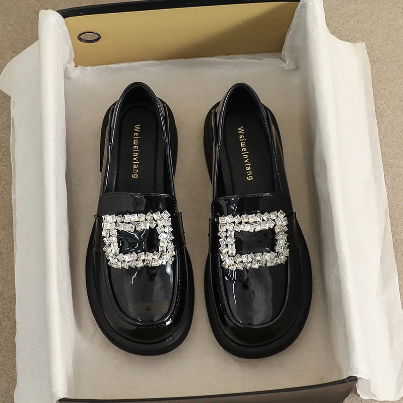 Women French Pointed Toe Flat Mary Jane Shoes One Strap Shallow Mouth Zpaxo