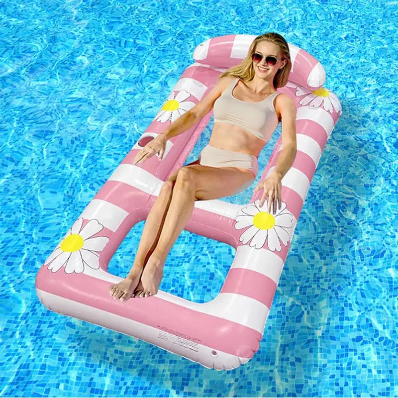 Pool Float Inflatable Floats Adult Pillow Support Portable Bed Zpaxo