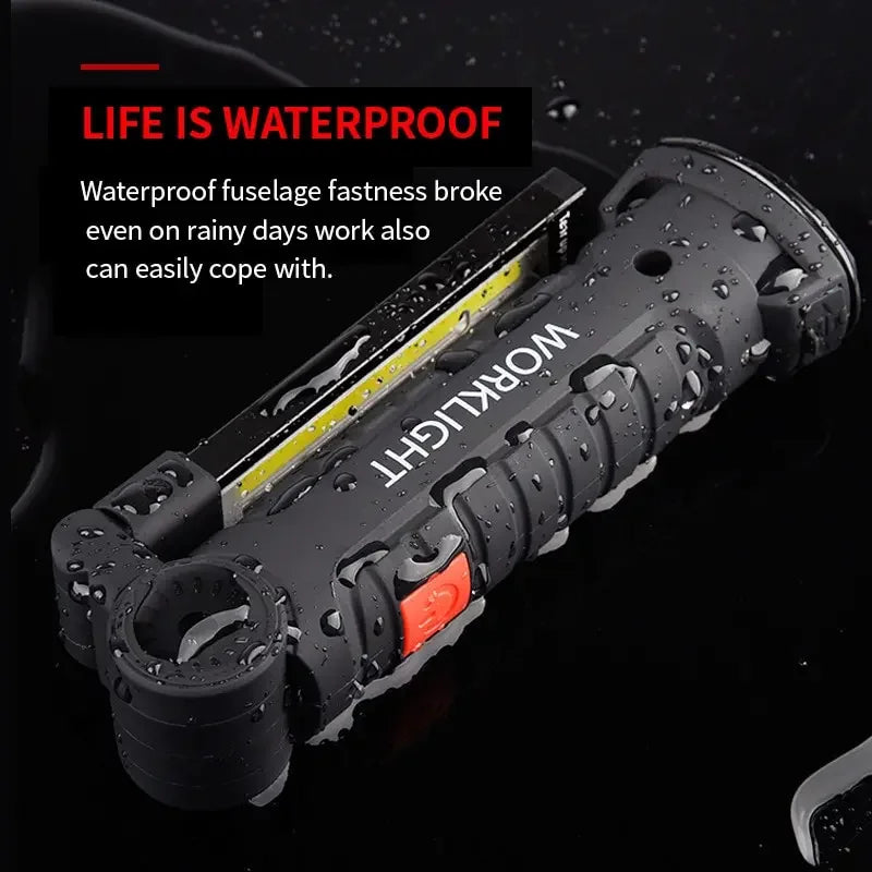 Folding LED Work Light – Magnetic Base USB Rechargeable Torch