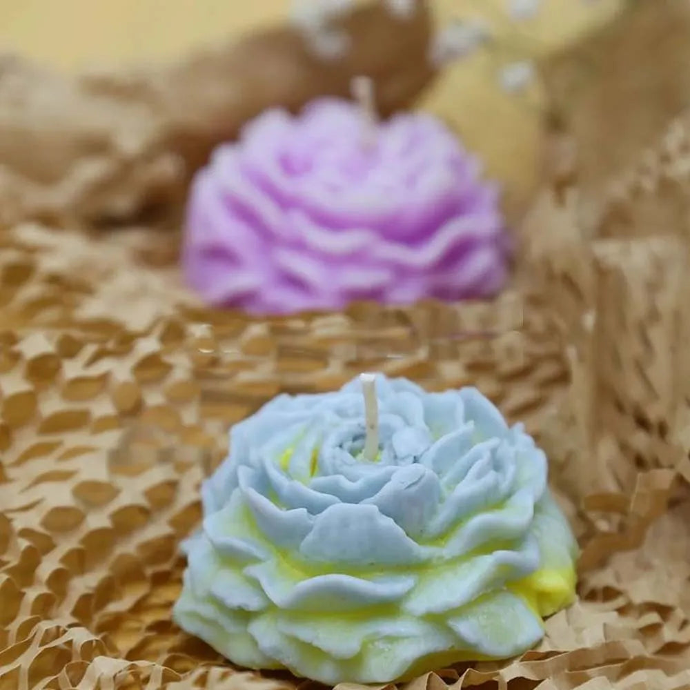 1PC Daisy Peony Flower Candle Silicone Mold 3D Handmade Candle Soap Gypsum Resin Handicraft Making Tools Zpaxo