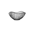 Metal Wire Fruit Basket – Iron Kitchen Storage Bowl Fruit Storage Basket Zpaxo Black B