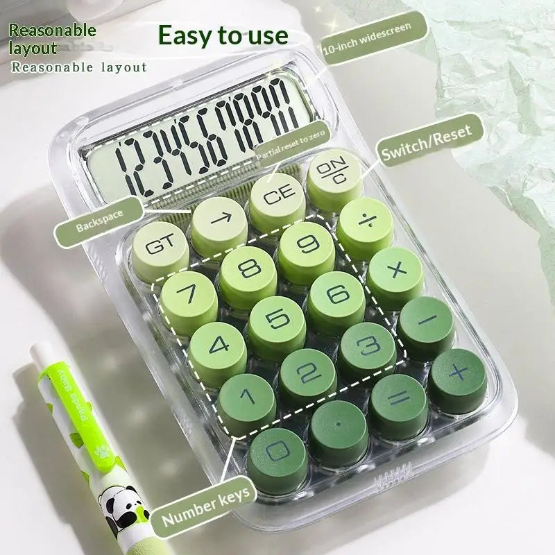 Large Screen Transparent Calculator – Big Buttons & Portable