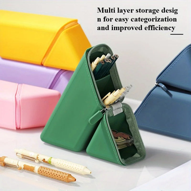 Foldable Silicone Pen Holder-large Capacity Expandable Portable