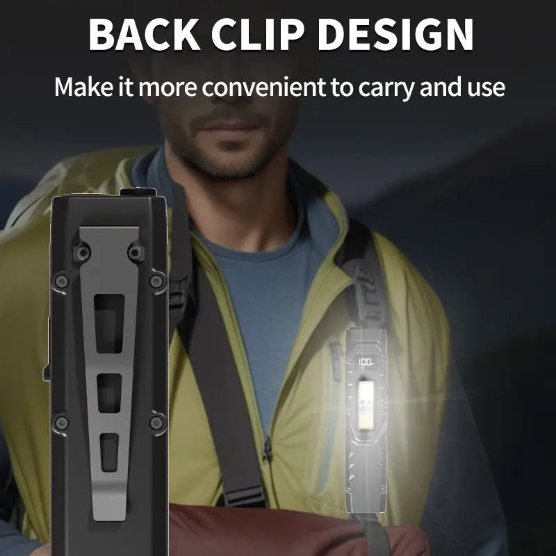 POCKETMAN 9-Mode LED Work Light USB Rechargeable Flashlight