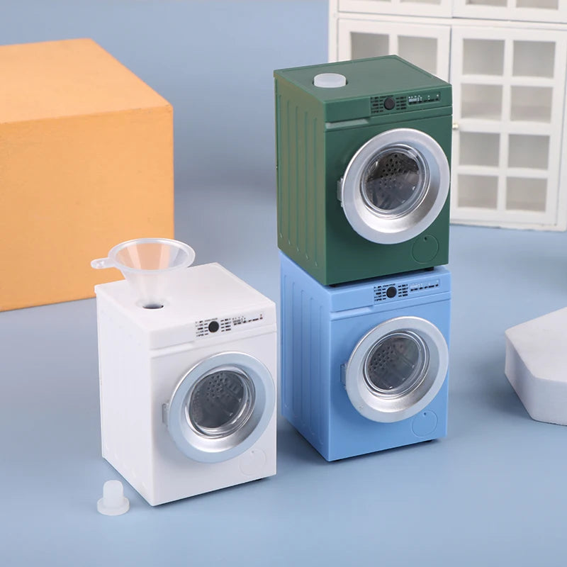 Toy Washing Machine Dollhouse Miniature Drum Washer Model Zpaxo