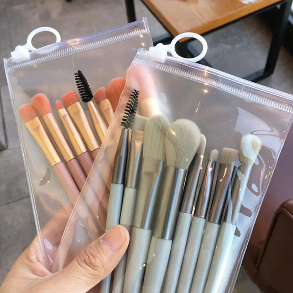 8-Piece Portable Mini Makeup Brush Set – Soft Synthetic Brushes Makeup Brush Set Zpaxo
