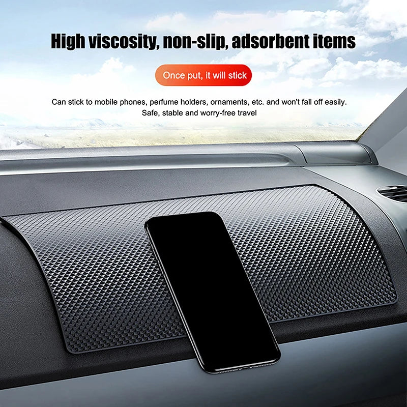 Car Dashboard Non-Slip Mat – Phone, Keys & Sunglasses Grip Pad