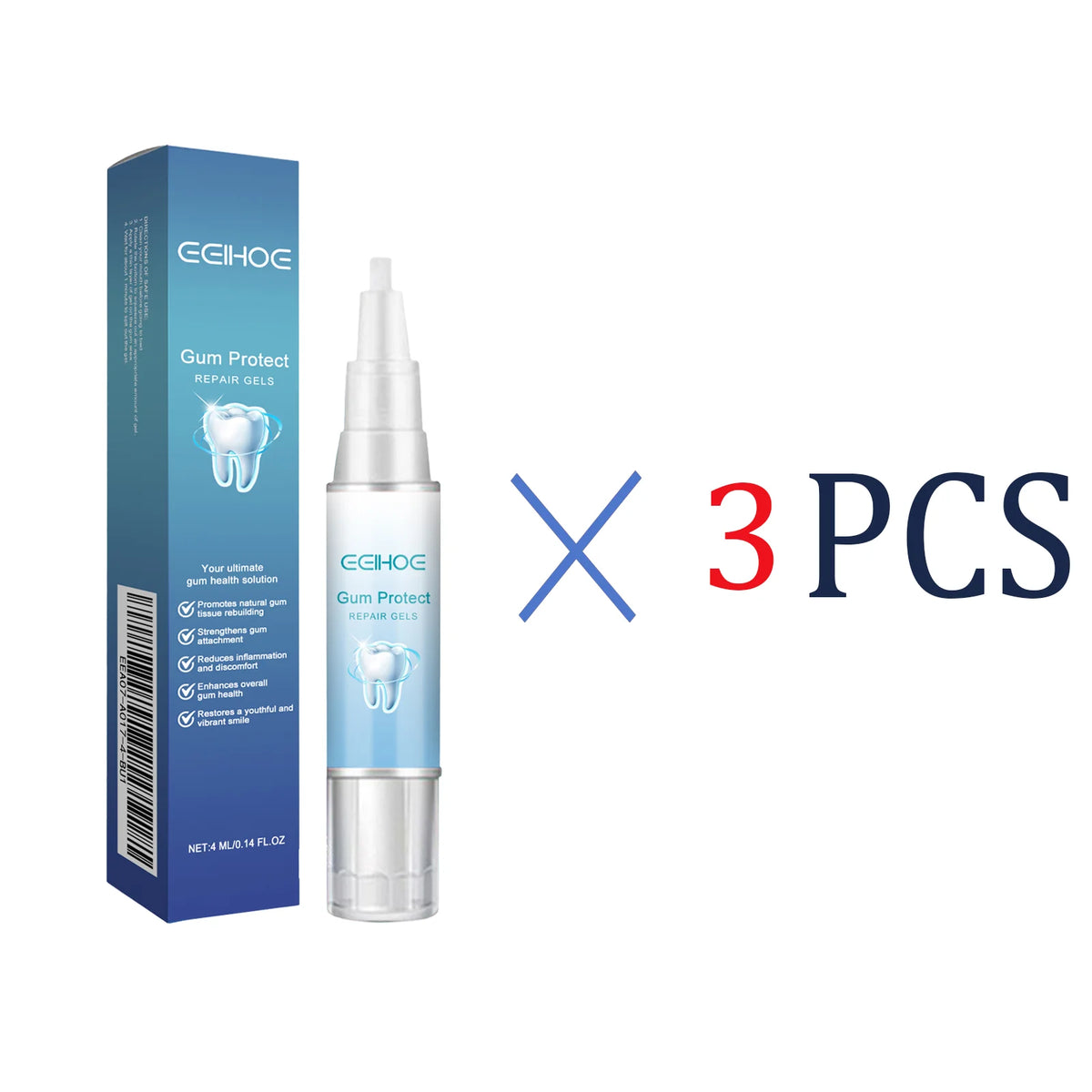 EELHOE Gum Protect Repair Gels Gently Apply Penetrate Quickly Mild Non-Irritating Small Portable Suitable For Every Teeth Type Zpaxo 3 Pcs