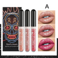 Lip Gloss in a Box of Three, Pearlescent Lipstick in a Non-Stick Cup, Shiny Purple and Black Lip Gloss Set Zpaxo D8011A
