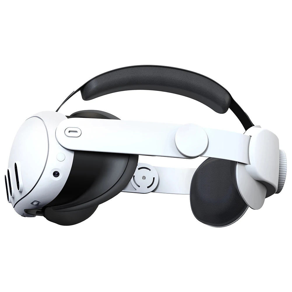 Upgrade Elite Halo Strap Alternative Head Strap Balanced Head Pressure Anti-Stifling Adjustable for Meta Quest 3 VR Accessories Zpaxo WHITE
