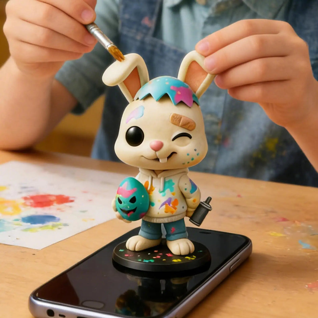 Easter Bunny Statue Seasonal Decoration Small Holiday Sculpture