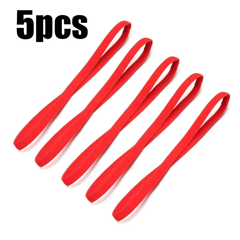 Elastic Sports Headbands 5-Pack – Anti-Slip & Sweat Absorbing