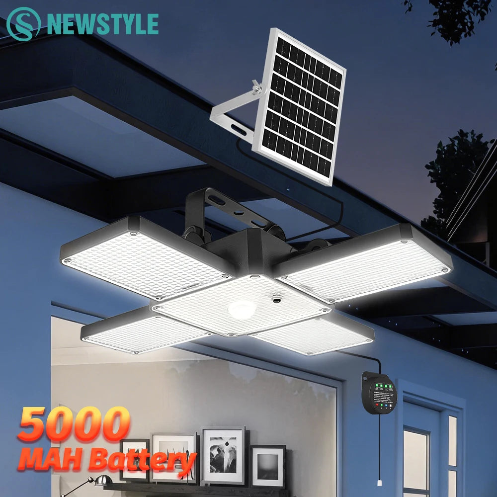 Solar Powered Barn Light Indoor Outdoor LED Hanging Solar Lamp with Motion Sensor Solar Pendant Light Garden Garage Chicken Coop Zpaxo