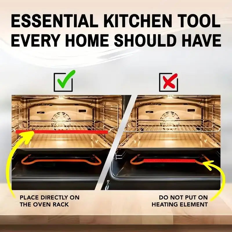 2pcs Pack Silicone Oven Rack Guards – Heat Resistant, Burn Prevention, 35.56 cm, for & RV Safety Zpaxo