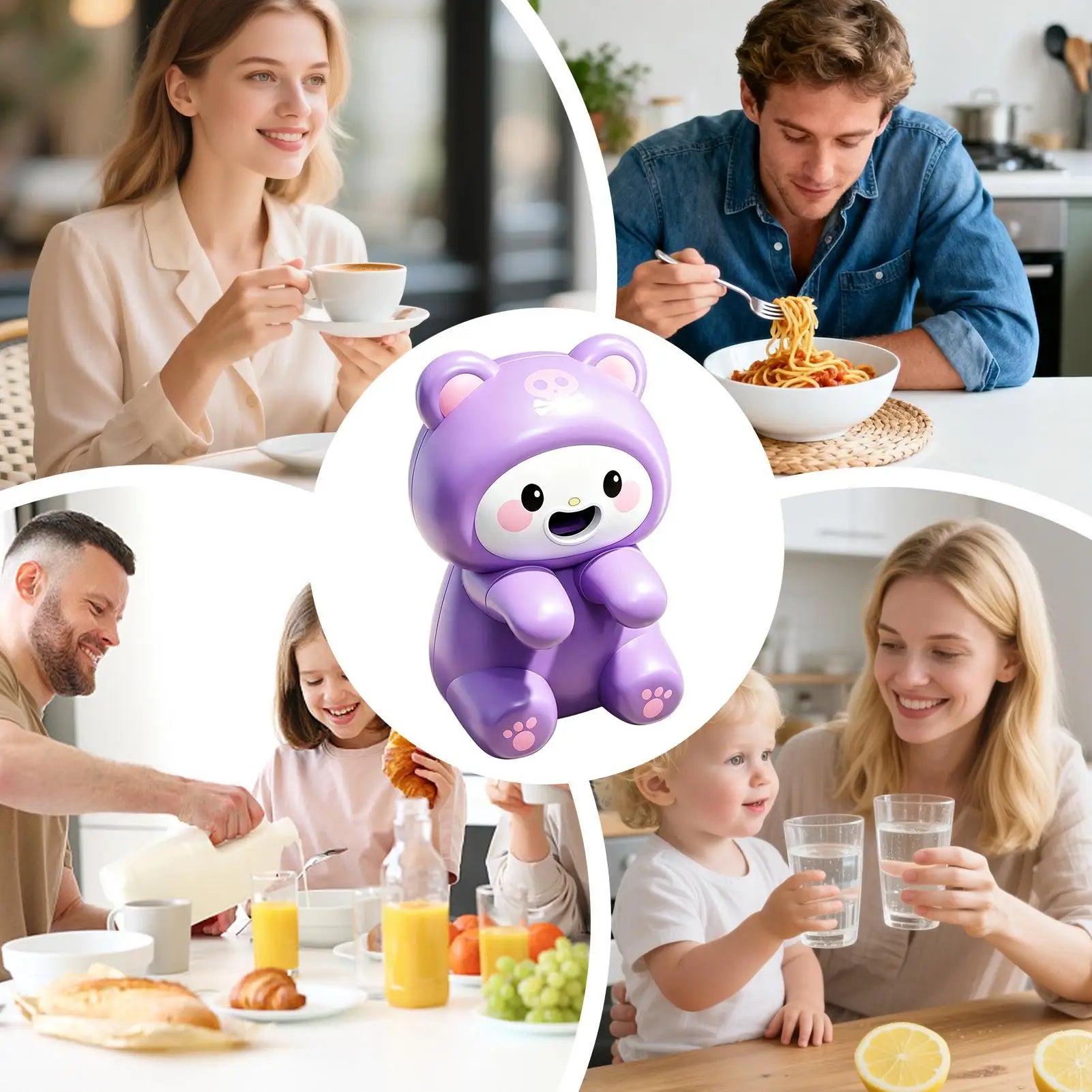 Small Fan For Cooling Food Quiet Animal Shape USB Rechargeable Personal Soup Cooler Fan For Soups Stews Coffees Teas Baked Goods Zpaxo