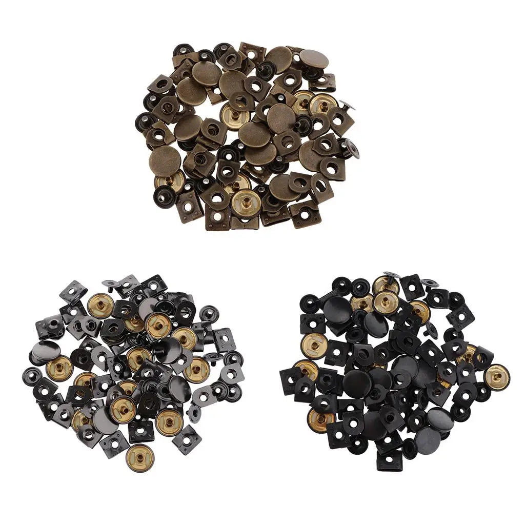 Sewing Hook Eye Closures 20 Sets Copper Metal Buttons for Clothes Skirt Trouser Repairs Zpaxo
