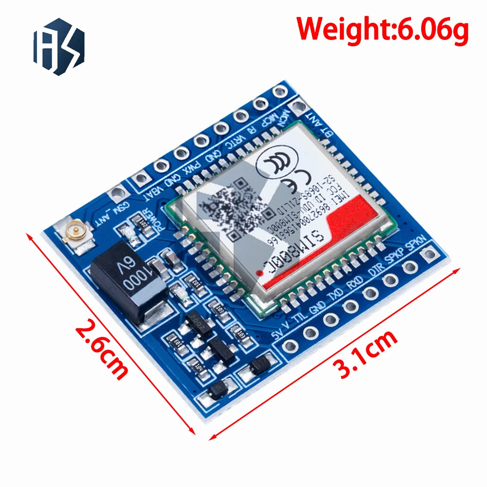 3 3v 5v SIM800C GSM GPRS Module 51 MCU STM32 Bluetooth TTS Arduino Zpaxo