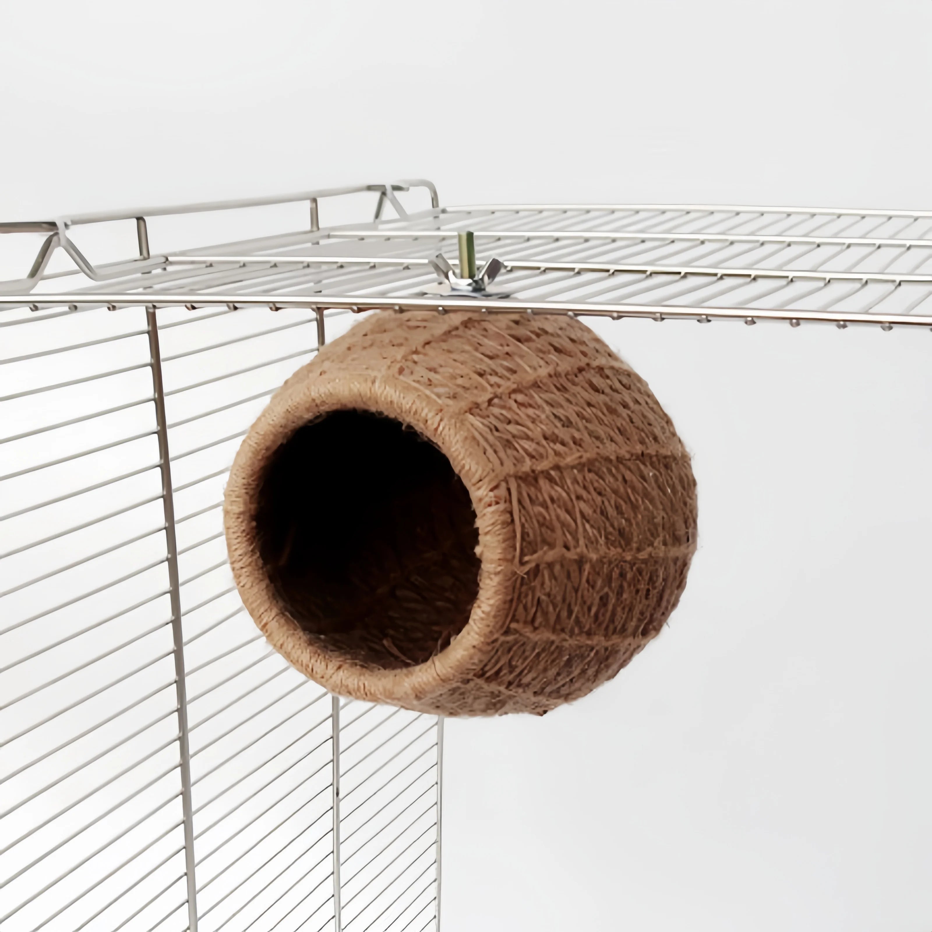 Bird Nest Cage Handmade Hemp Rope Breeding Nests Hatch House Budgie