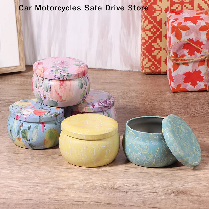 CM4OZ Sealed Jar Metal Candle Tin Jars Candy Box Rose Tea Pot Jewelry