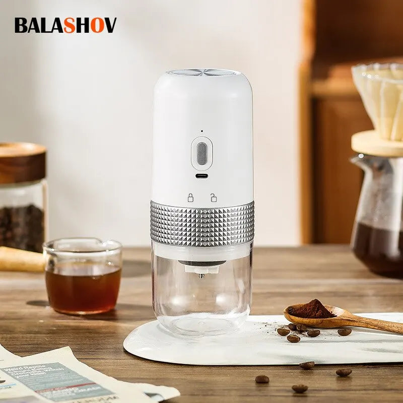 Electric Coffee Bean Grinder USB Charging Mini Coffee Bean Mill Grinder Espresso Spice Grinder for Kitchen Zpaxo