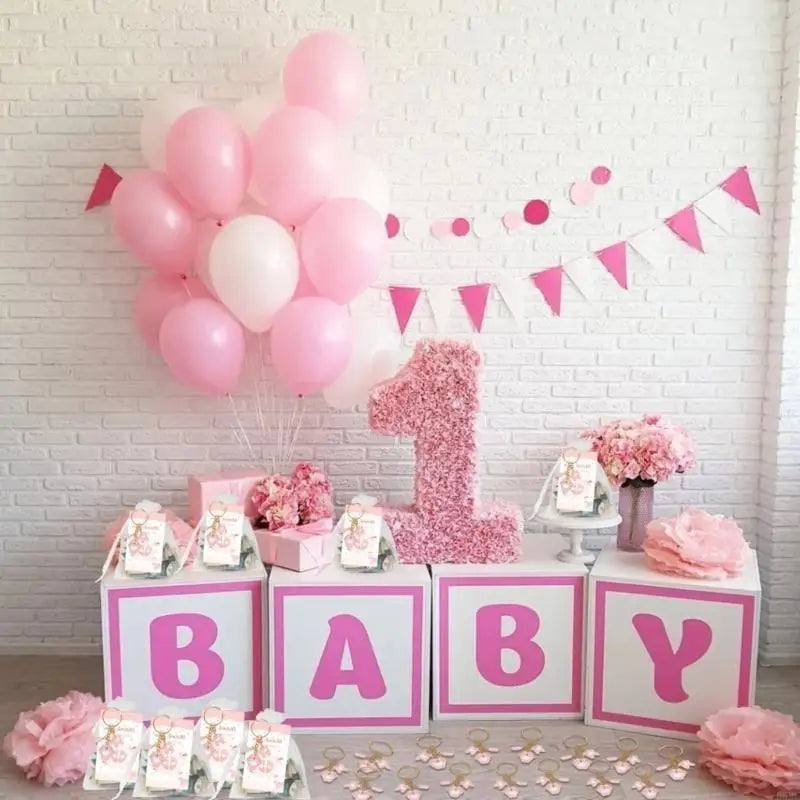 20Pcs Baby Shower Party Souvenirs Set for Guests Foot Charm Chain with Bags Zpaxo