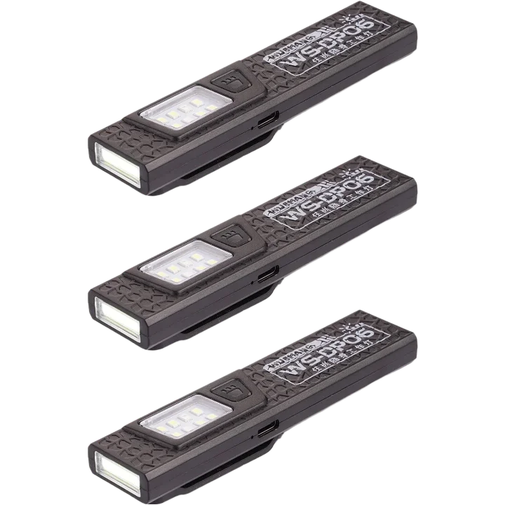 Mini Rechargeable LED Flashlight – Magnetic & Waterproof LED Pocket Flashlight Zpaxo 3PCS