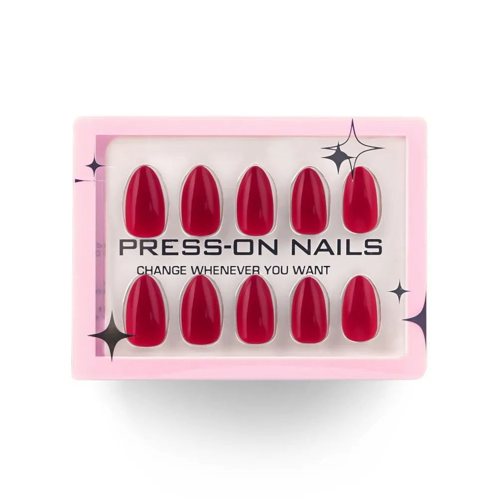 Manicure Long Almond False Nails Simple French Press Solid Detachable Zpaxo GD39
