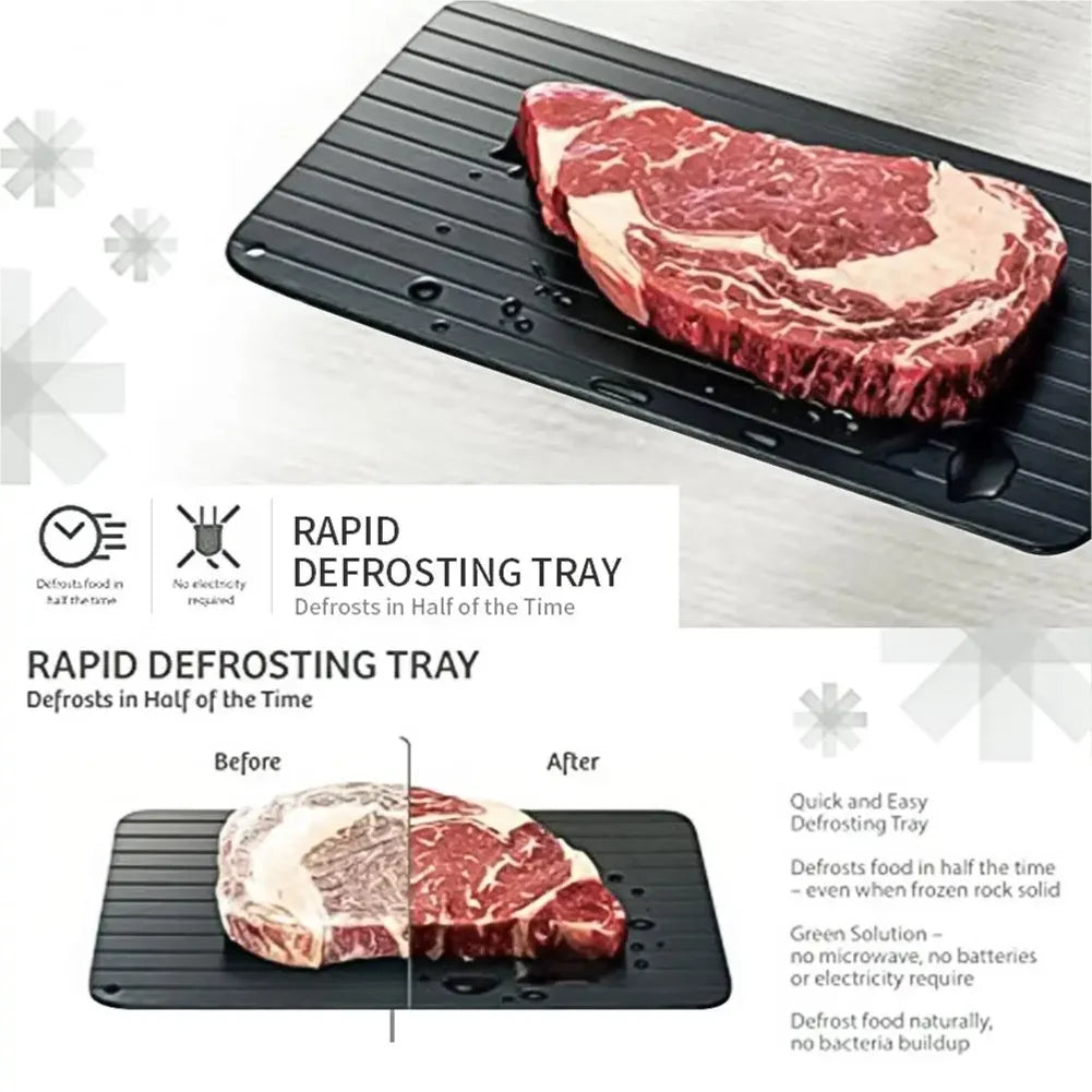 Fast Defrosting Tray Thaw Frozen Food Meat Fruit Quick Defrosting Plate Board Defrost Kitchen Gadget Tool Defrost Tray Zpaxo