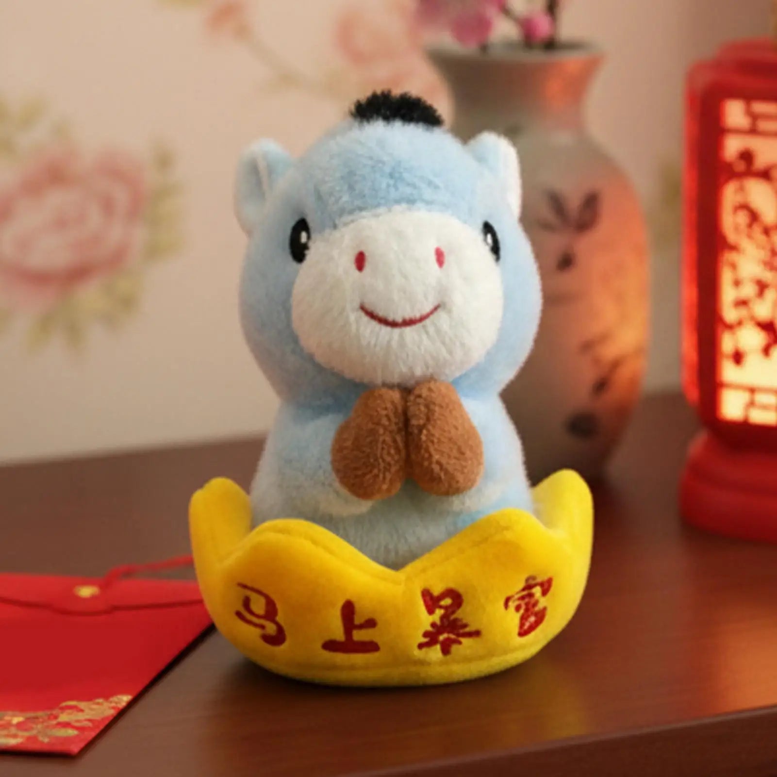 For Horse Year Mascot Doll Plush Toy Spring Festival Animal Keychain Ornaments Plush Horse Keychain For Children Boys Holiday Zpaxo