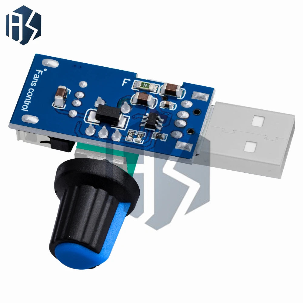 DC 4V-12V 5W XY-FS USB Fan Stepless Speed Regulator Auxiliary Cooling Zpaxo