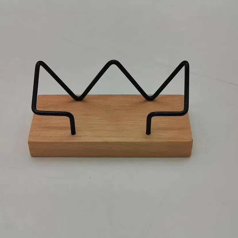Single Black Walnut Beech Wood Business Card Holder Stylish High-end